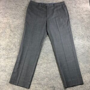 Tommy Hilfiger Men's 36x30 Gray Wool Flat Front Dress Pants